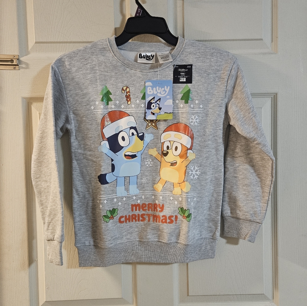 BLUEY LIMITED EDITION CREWNECK SWEATSHIRT: UNISEX: GRAY: NEW WITH TAGS: SIZE M